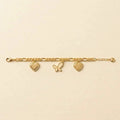 PULSERA FIGARO COLGANTE MARIPOSA Y CORAZONES