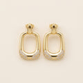 AROS SEMI CUADRADAS CON DETALLES PAVE DE CIRCONES