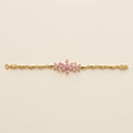 PULSERA TRIO DE FLORES ROSADAS