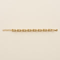 PULSERA RIVET ESLABON RECTANGULAR DORADO