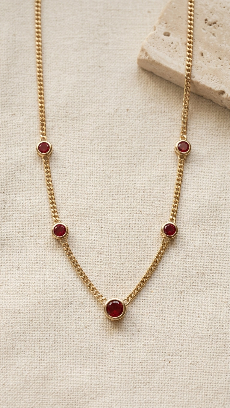 COLLAR RIVIERA ROJO RUBI