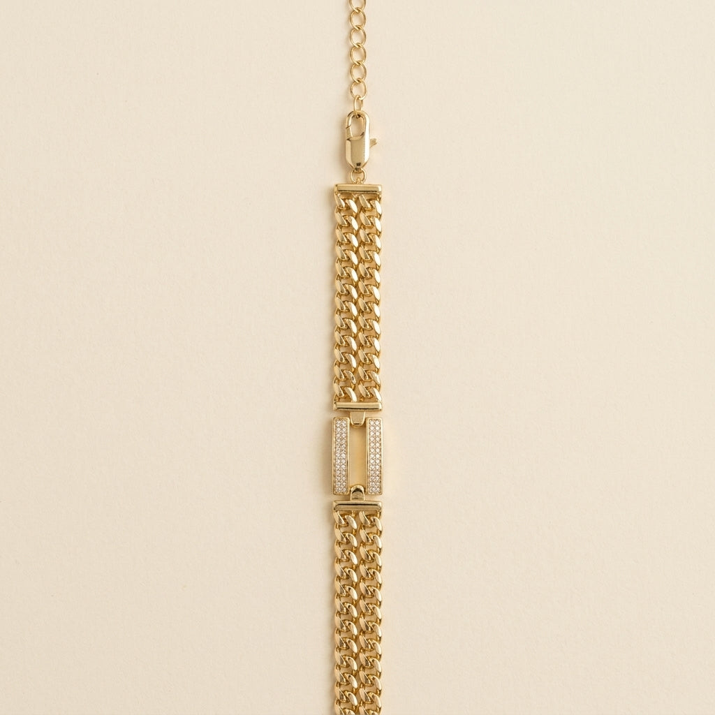 PULSERA DOBLE CON BRILLO
