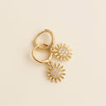AROS COLAGANTES SOL DORADO CON CIRCONES PAVE