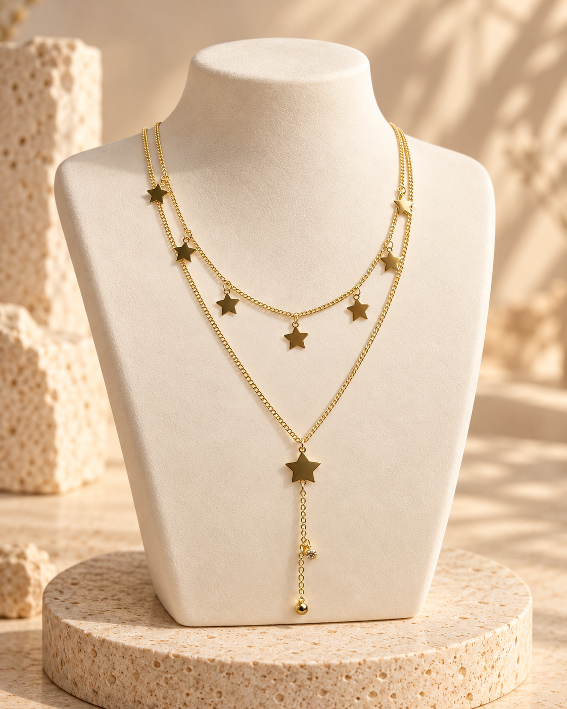 COLLAR DOBLE ESTRELLAS