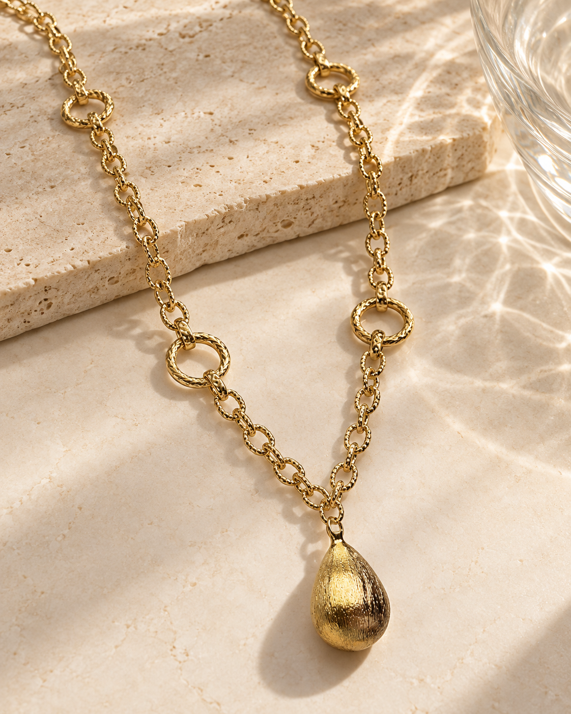 COLLAR GOTA DORADA