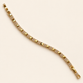 PULSERA ESLABON CUADRADO CON BRILLO INTERCALADO