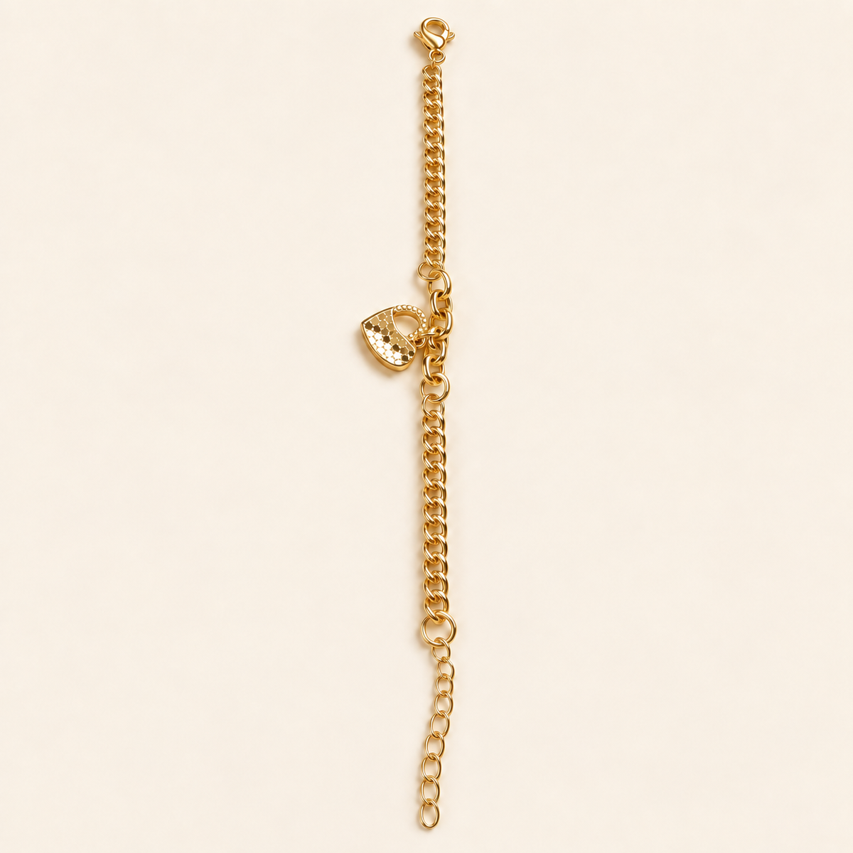 PULSERA CORAZON DORADO