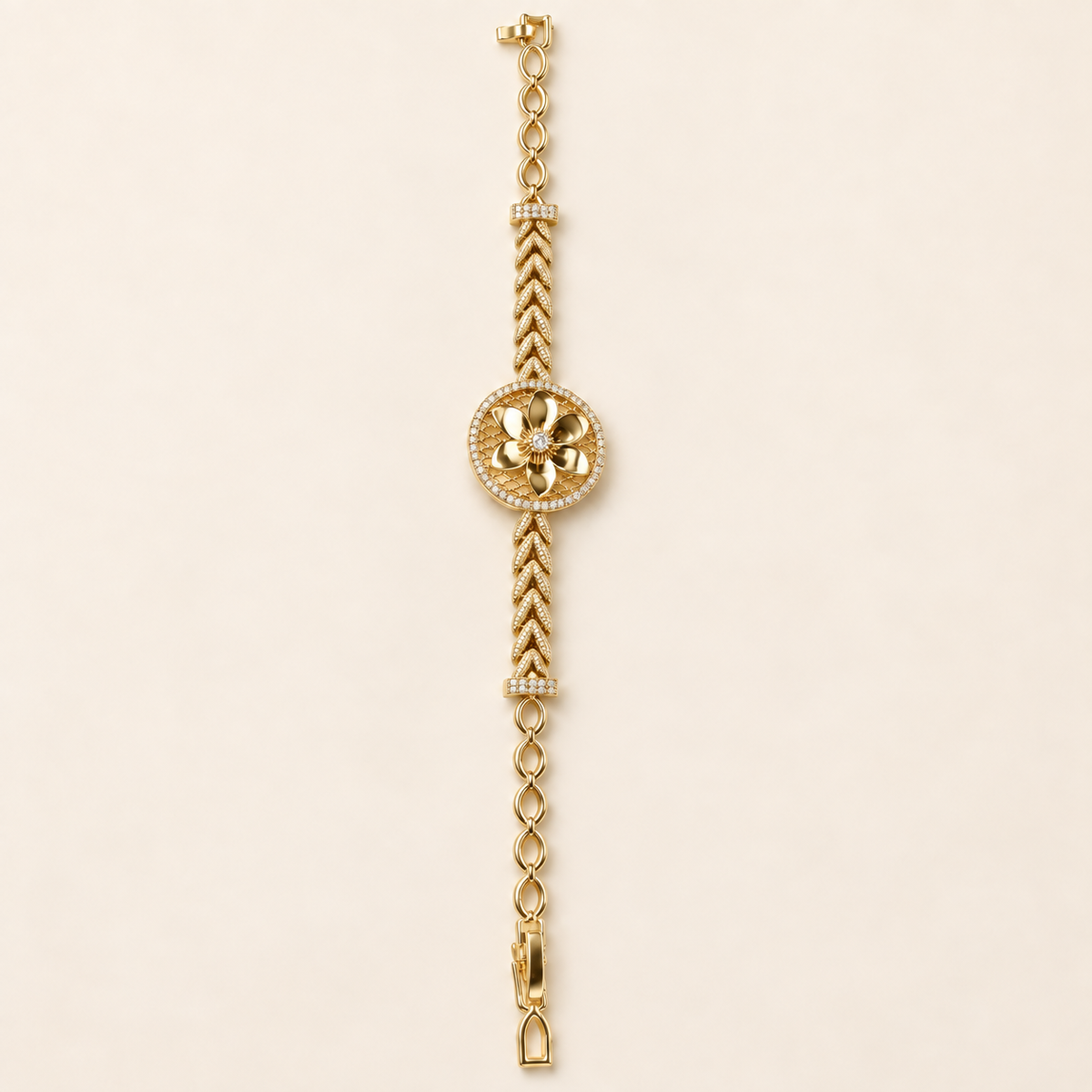 PULSERA FLOR DORADA
